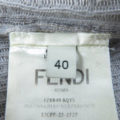 ＦＥＮＤＩ　グレーニット FENDI 2023 FZX849 FF jacquard crew neck long sleeve knit sweater