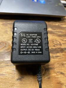 SIL UD-0708B,  AC Power Supply 7.5v / 700mA , For Jabra / GN netcom, New
