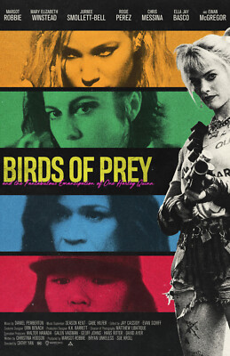 AA0572 Birds of Prey Film With Harley Quinn 2020 Collage Movie Poster 11x17