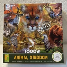 Ceaco Animal Kingdom Jigsaw Puzzle 1000 Pieces Made In USA Bonus Poster 