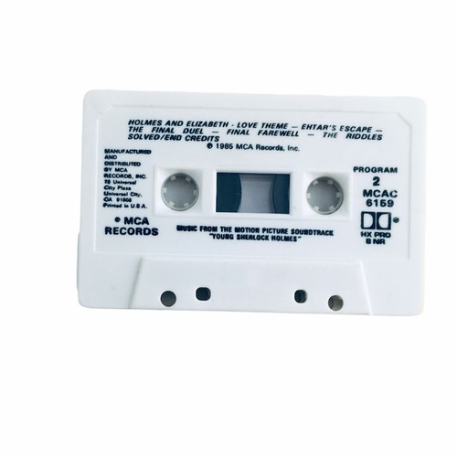 Young Sherlock Holmes Motion Picture Soundtrack Cassette Tape 1985 Abbey Road - Imagen 3 de 3