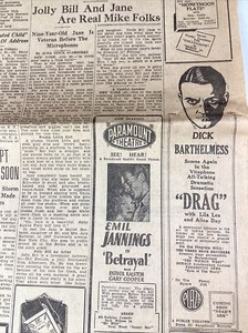 Ashville NC Newspaper July 24, 1929 Ads! Theatre Radio Women Fashion Pollock Dix