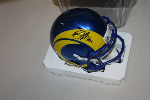 LOS ANGELES RAMS VAN JEFFERSON #12 SIGNED MINI HELMET BAS BECKETT LVI CHAMPS