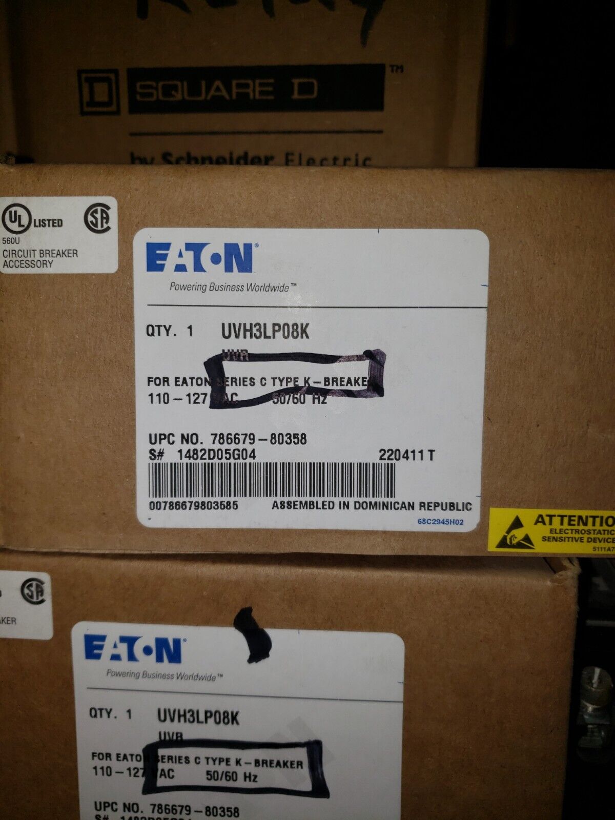 Eaton Cutler Hammer UVHL3PO8k Circuit Breaker  Under Voltage Release Ser C TypeK