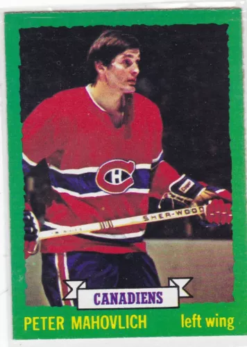  1973-74 O-PEE-CHEE # 164 PETER MAHOVLICH MONTREAL CANADIENS CENTERED BEAUTY NM+