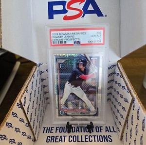 2024 Bowman Mega Box #43 Walker Jenkins Chrome Prospect 1st Bowman Twins PSA 10