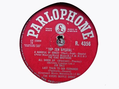 KING BROTHERS / JIM DALE / THE VIPERS - Top Ten Special 78 rpm disc