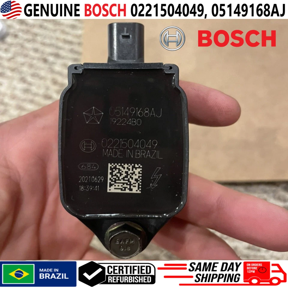 Bobinas de encendido originales Bosch para Chrysler Dodge Jeep RAM 2011-2017, 0221504049 Foto 2 de 4