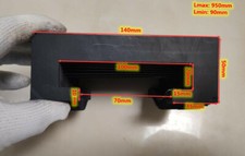 CNC flexible rail way accordion dust bellows, 140 mm x 50 mm x 950 mm