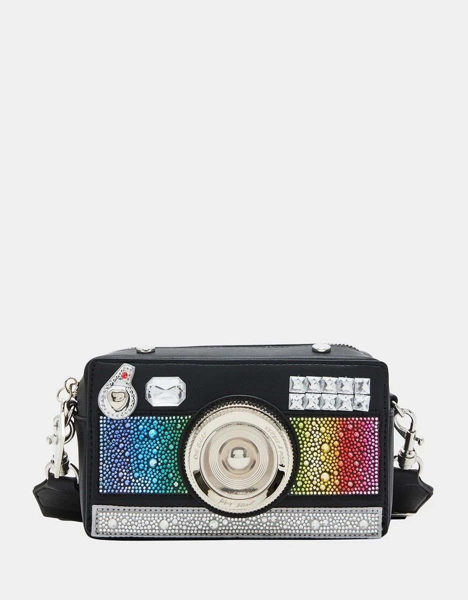 Betsey Johnson Kitsch Cheezin Crossbody Camera Bag Y2K New