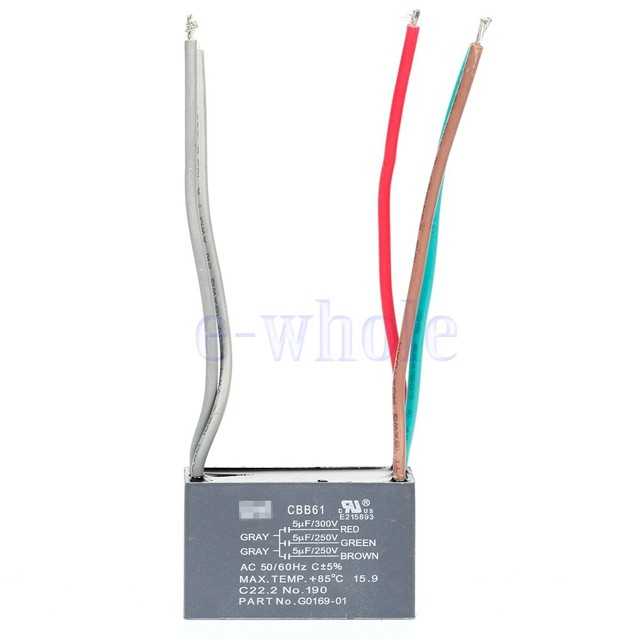 Gaohou 5 Wire Ceiling Fan Capacitor Cbb61 5 5 5uf 250v 300v Ac 50