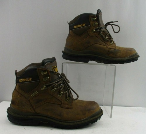 CAT Brown Leather Waterproof Steel Toe 