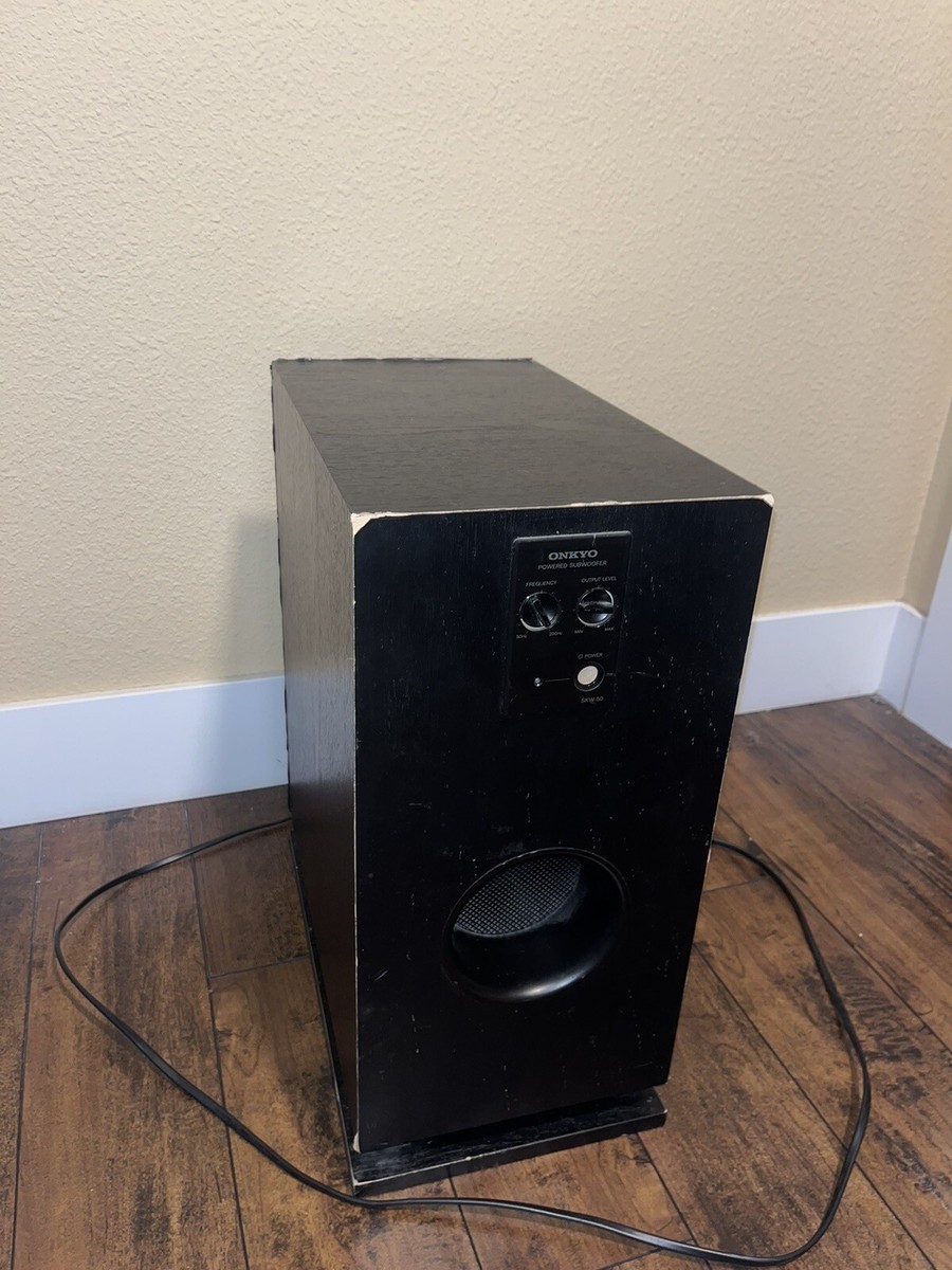 ONKYO アンプ内蔵 サブウーファー SKW-50X 美品 Onkyo SKW-50 Active Bass Reflex Powered Subwoofer 60 Watts