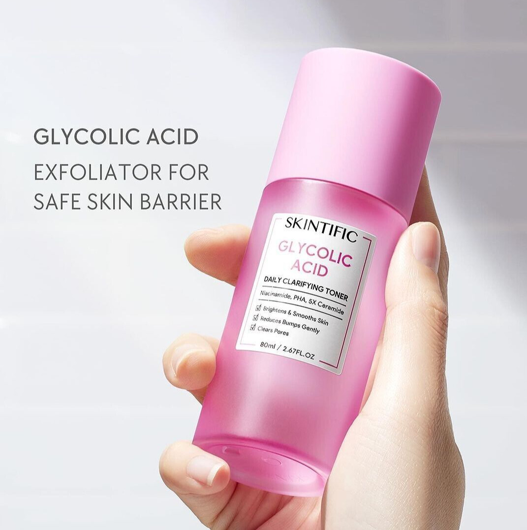 SKINTIFIC - Ácido Glicólico Exfoliante Iluminador Tónico Clarificante Diario ...