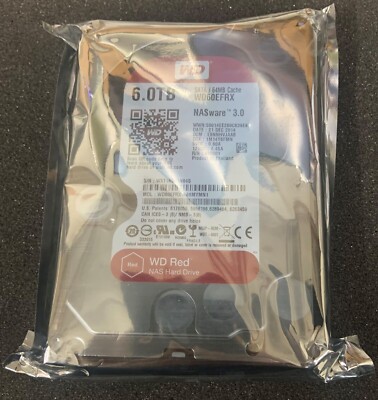 Western Digital Red WD60EFRX-68MYMN1 6 TB,Internal,5400 RPM,3.5 inch Hard Drive