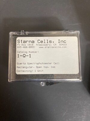 Starna Cells 1-Q-1 Quartz Cell 1 mm with Lid