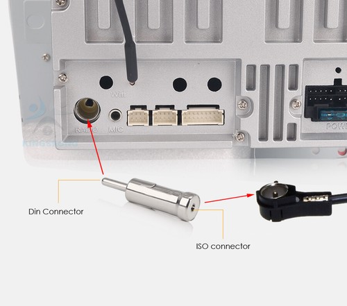 2pcs CAR RADIO STEREO ISO to DIN Plug AERIAL ANTENNA ADAPTOR Connector Universal - Imagen 4 de 5