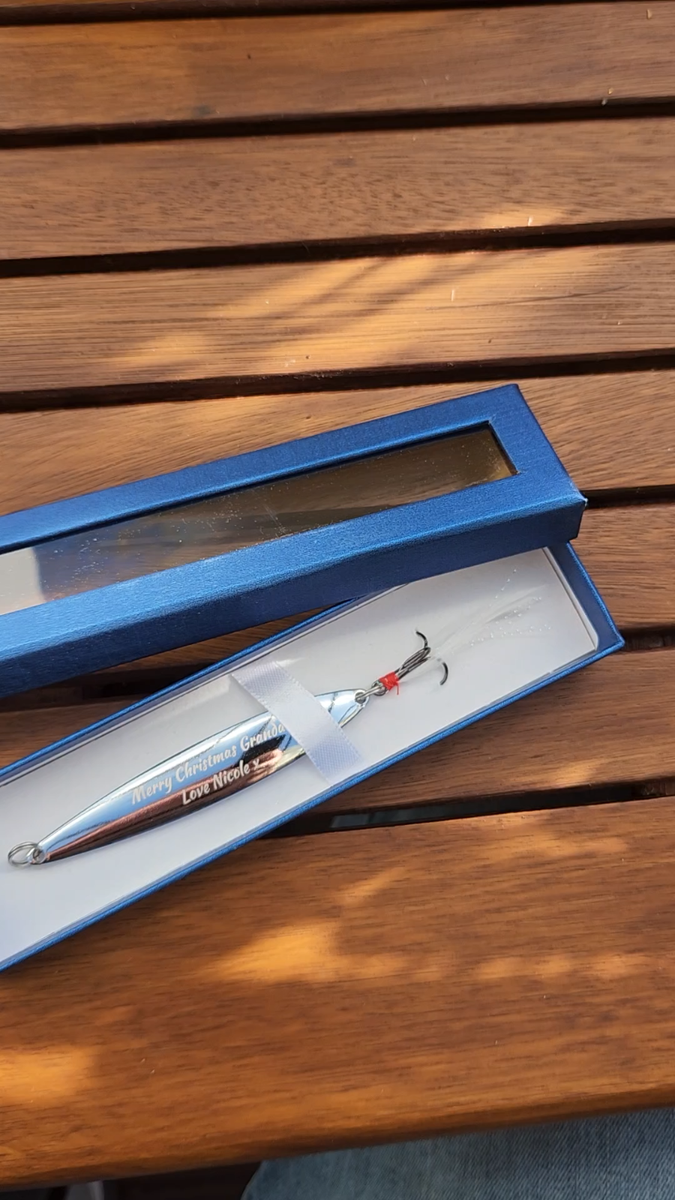 engraved fishing lures uk Personalized Anniversary Gift Lure Only / Design A UK Personalised Real Fishing Engraved