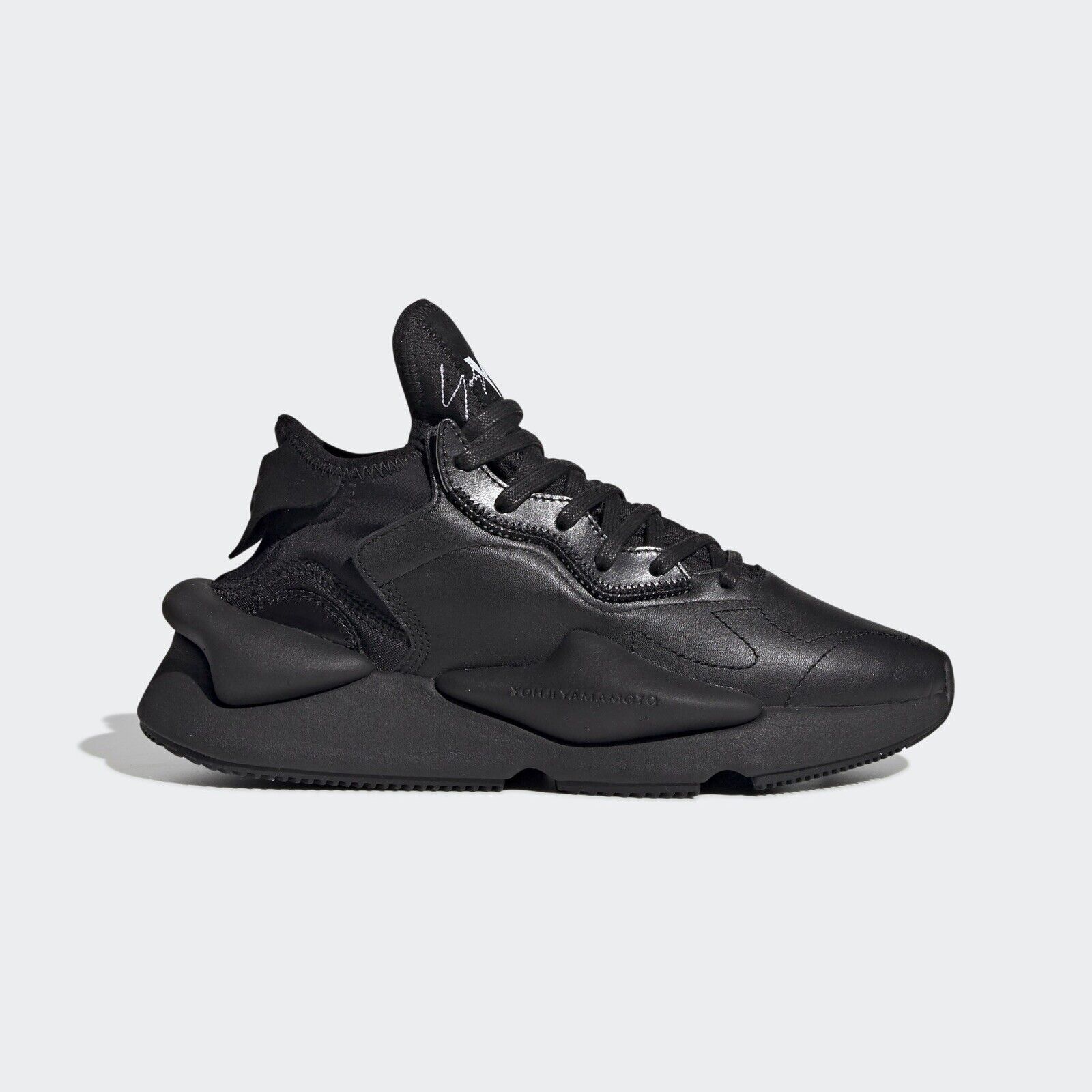 Y-3 KAIWA Yohji Yamamoto x Adidas Black Leather Sneaker Runner