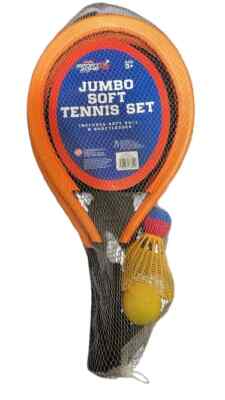 Jumbo Soft Tennis Set mit Ball & Federball Badminton Kinder Garten Sport
