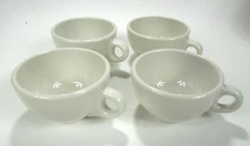 Vtg Syracuse China 4-KK White Restaurant Ware Cups Set Of 4 USA Made
