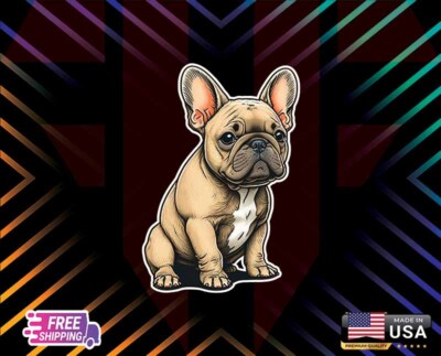 FRENCH BULLDOG FRENCHIE CAR DECAL STICKER LAMINATED  CUSTOM SIZE DM ME FREE GIFT