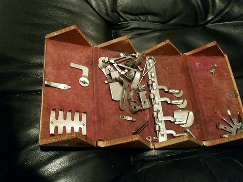 Wood Box Fold Out With Parts vintage - Picture 6 of 12