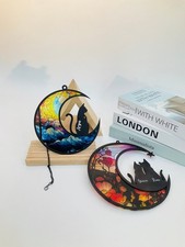 Custom Couple Cat Memorial Suncatcher, Personalized Gift For Cat Lovers, Cat