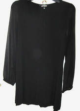 Express Womens Long Sleeve Sheer Babydoll Dress Sz P  XS  Black