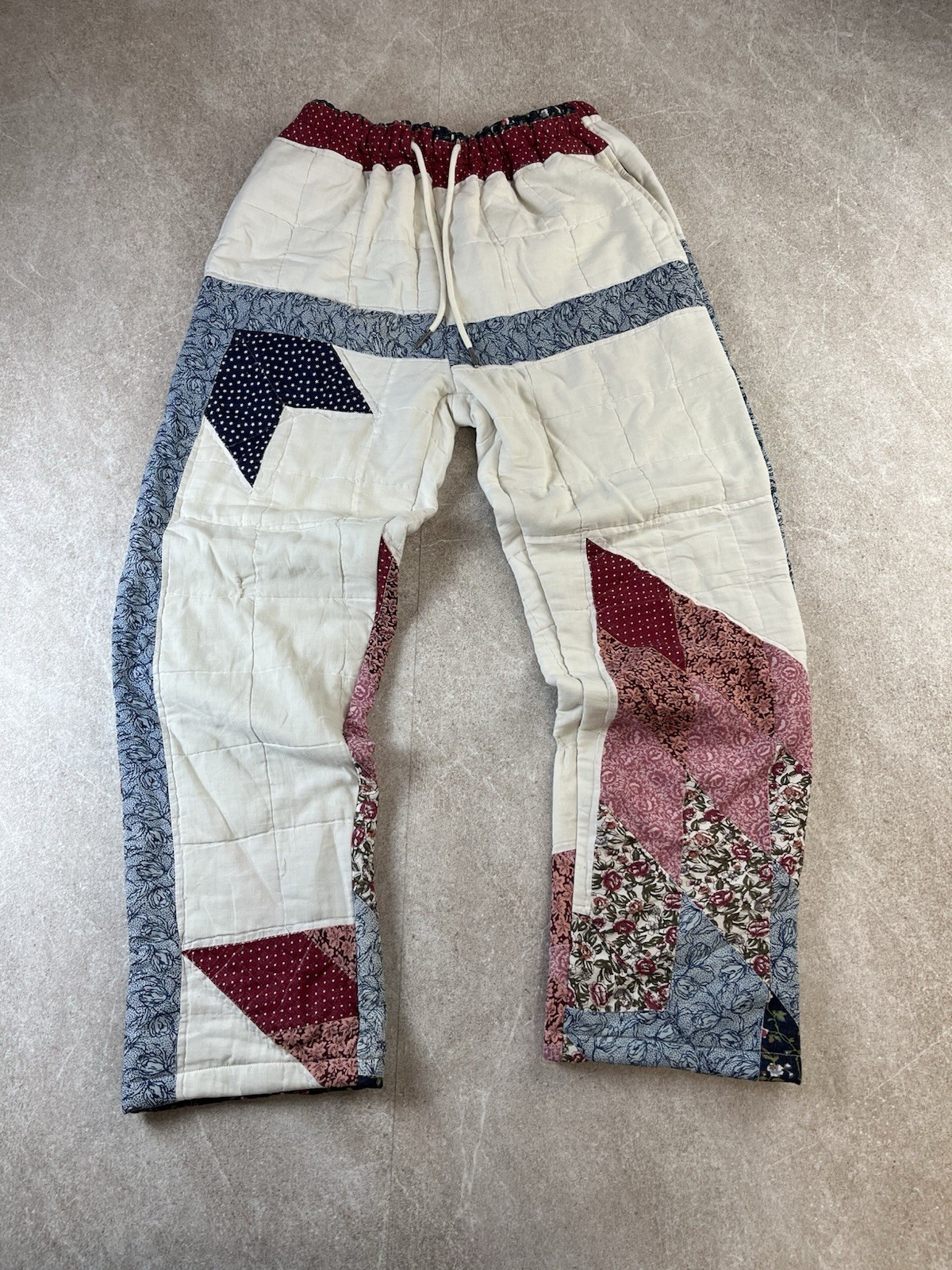HANDMADE Quilted Patchwork Pants Cottagecore Boho… - image 1