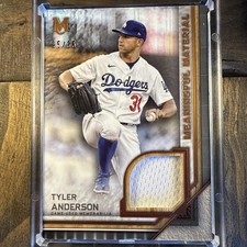 2023 TOPPS MUSEUM TYLER ANDERSON #MMR-TA MEANINGFUL MATERIALS RELIC ORANGE 25/35