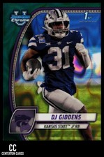 2024 Bowman University Chrome #33 DJ Giddens Aqua Refractor Kansas State