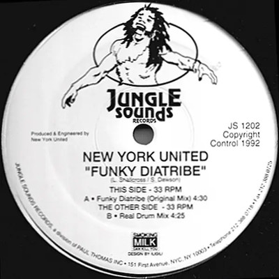 New York United Funky Diatribe Vinyl Single 12inch Jungle Sounds Records
