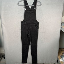 Cheap Monday Womens Size Small Black Denim Skinny Leg Overalls