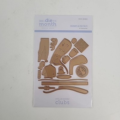 Spellbinders Small Die of the Month March 2025 ''Fairways & Fish Tales''