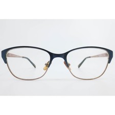 Marchon NYC East Side Paley 412 Navy Blue Rose Gold Cat Eye Eyeglasses 51-16-135