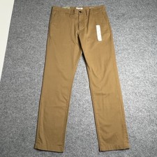 Goodfellow Mens Hennepin Athletic Fit Twill Chino Pants Tan Brown Size 32x30