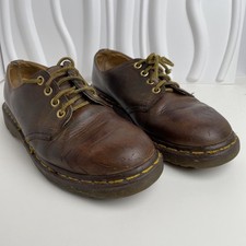 Dr. Martens Oxford 4 Hole Brown Leather Size M 7 Made In England Vintage