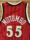 Champion Authentic Jersey Dikembe Mutombo Atlanta Hawks Men 44 New Tags Stitched — photo 8