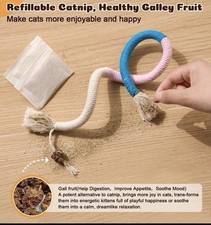 1 pc Cat Chew Ropes Cat Toys for Indoor Cats with Refillable Natural Catnip