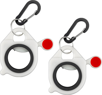 Zip Tie Holder, 2-Pack White Cable Tie Holder Reusable, No.5 Flat Carabiner, Out