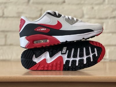 NIKE エアマックス 90G ゴルフシューズ 29cm 白×赤×黒 メンズ Nike Air Max 90 Fire Red PGA Masters Black White Golf Shoes Men Sz