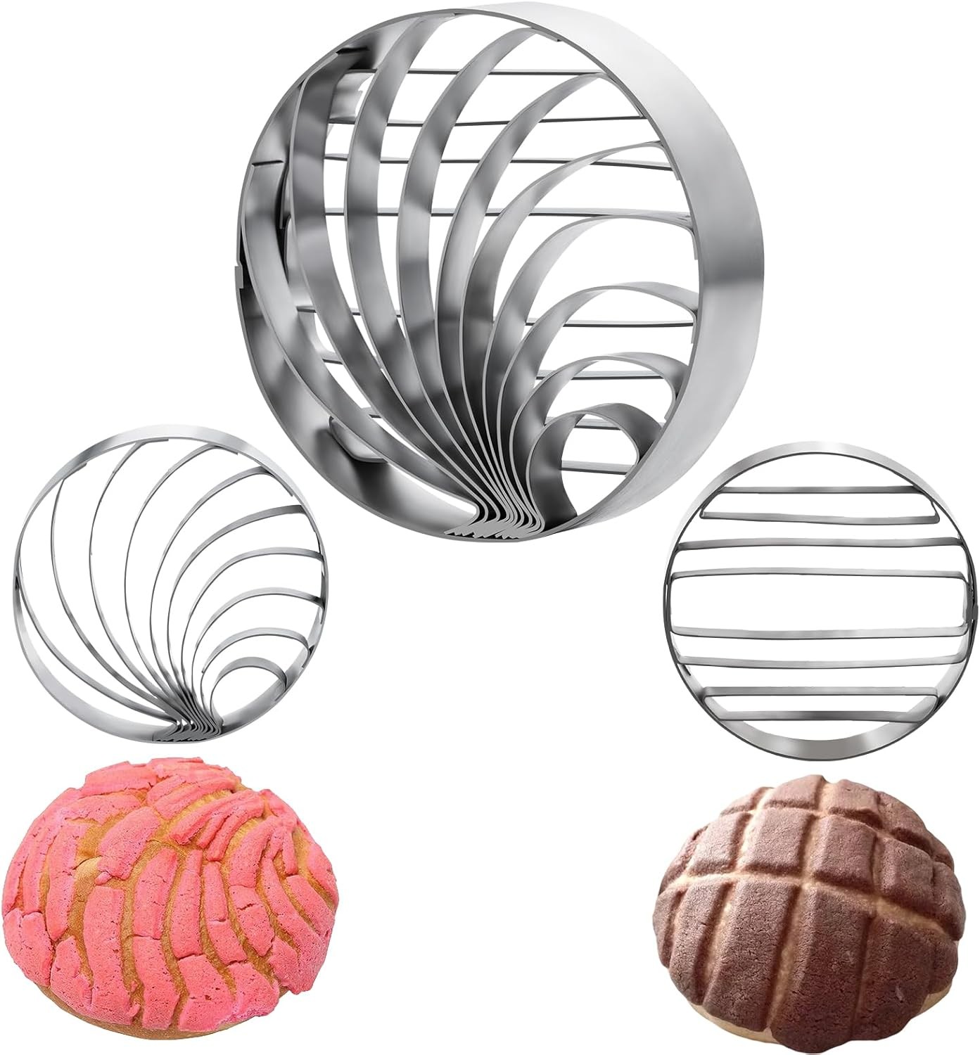 Stainless Steel Cutter Mexican Bread Mold Stamp 4.1 Inch 2-Pack