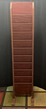 VTG Wooden Magazine Brochure Rack 10 Tier Ex-Tall 49” Drs Office Waiting Room