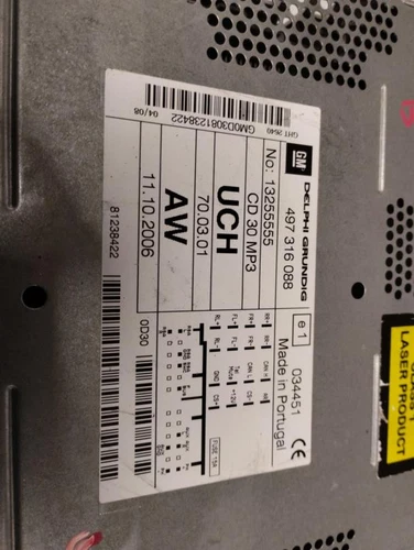 13255555 Sistema Audio/Radio Cd para OPEL ZAFIRA B Energy 149292 - Imagen 4 de 4