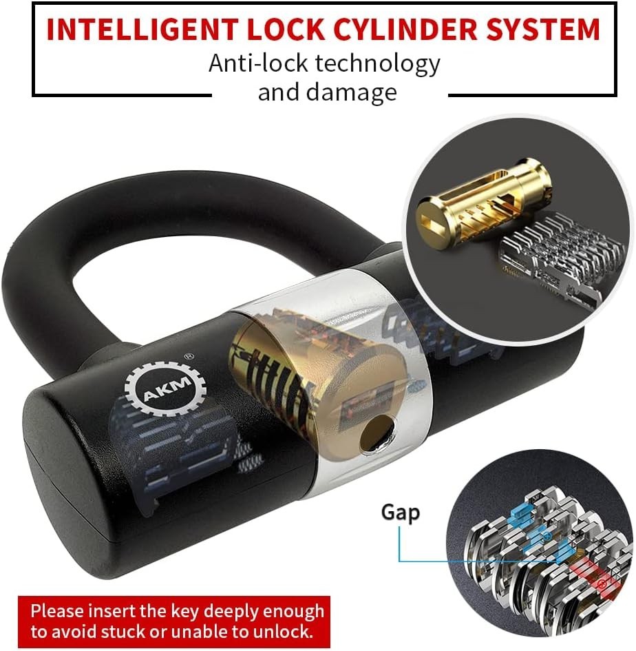 Robust Motorcycle Chain Lock 5.3ft with 16mm U Lock – Strong, Secure, and Sleek