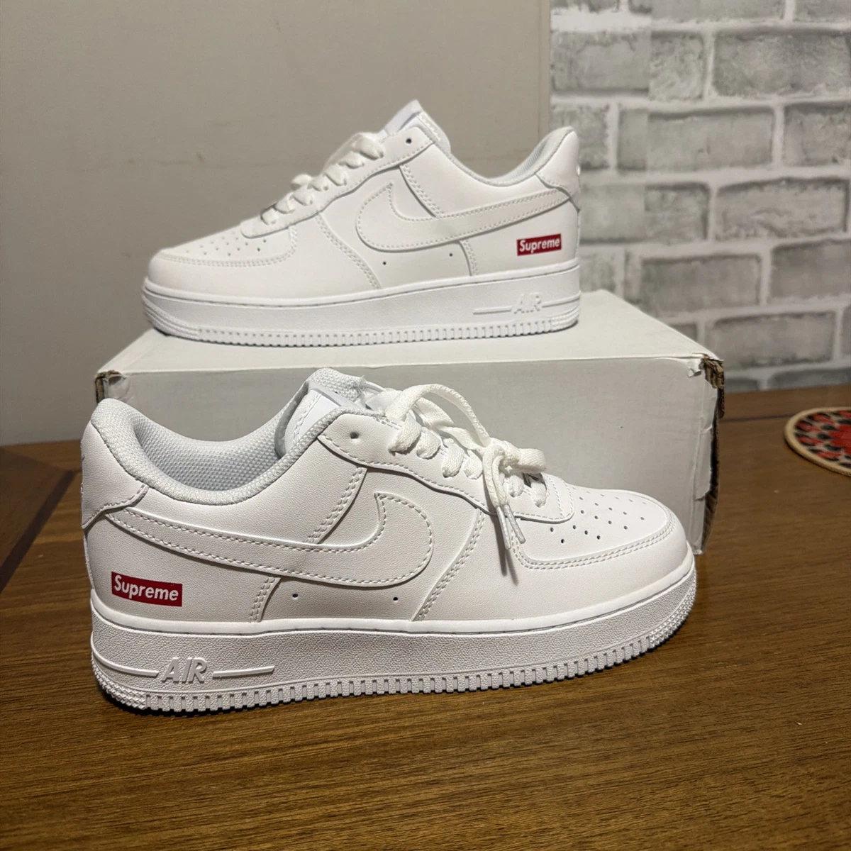 Nike Air Force 1 Supreme White | eBay