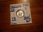 1940D Mercury Dime Gem BU+ BLAZER!!!! PQ!!!! Full Bands!!!! SWEET!!!!!
