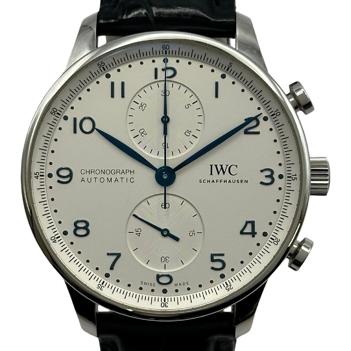 IWC Portugieser Chronograph IW371605 Silver Automatic Wristwatch Men  From Japan