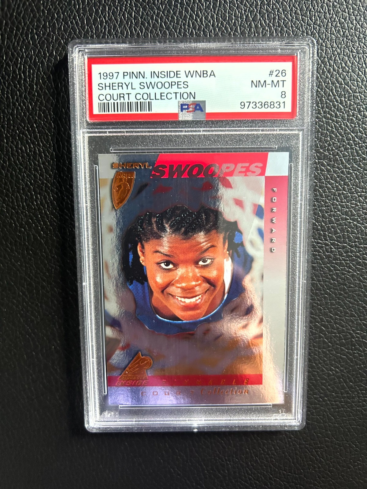 1997 Pinnacle Inside WNBA Sheryl Swoopes COURT COLLECTION PSA 8 view 3